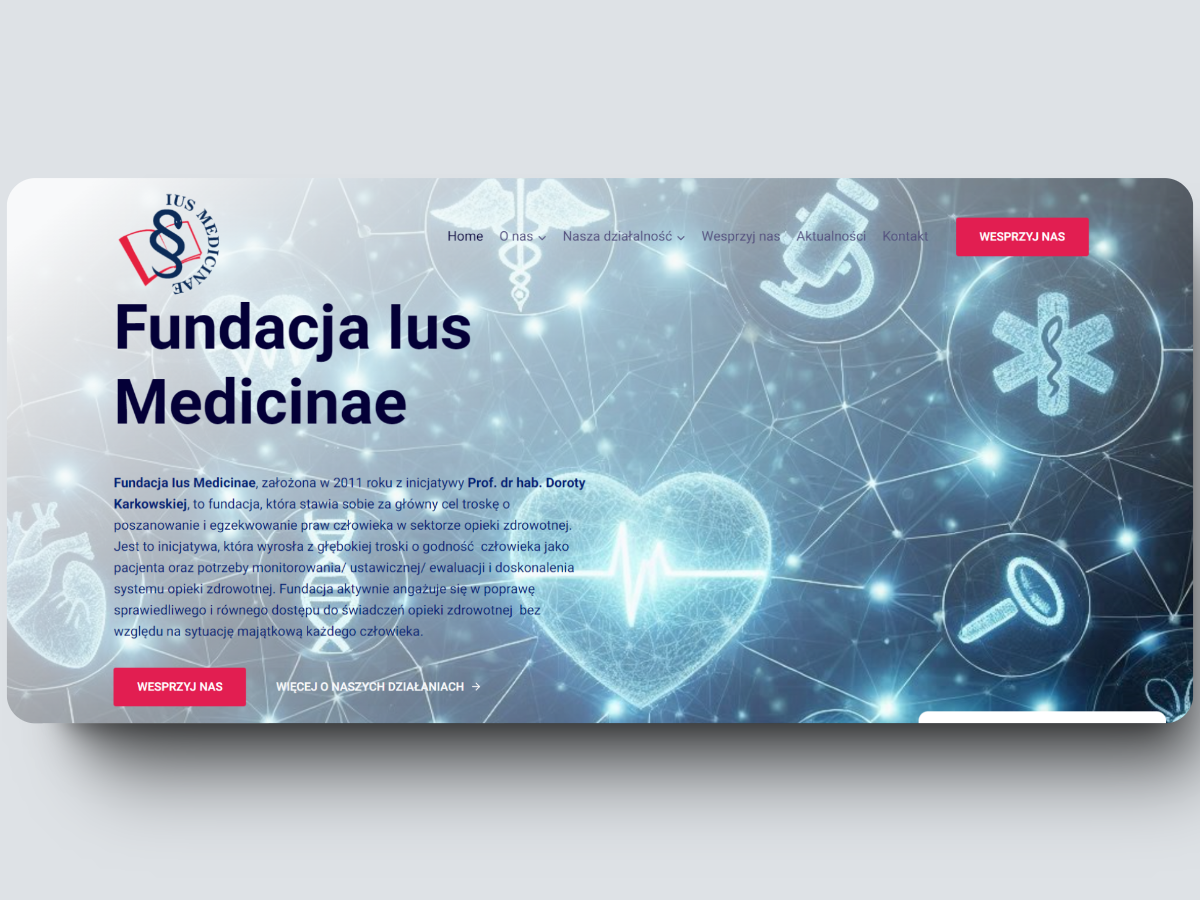 Strona Fundacji Ius Medicinae