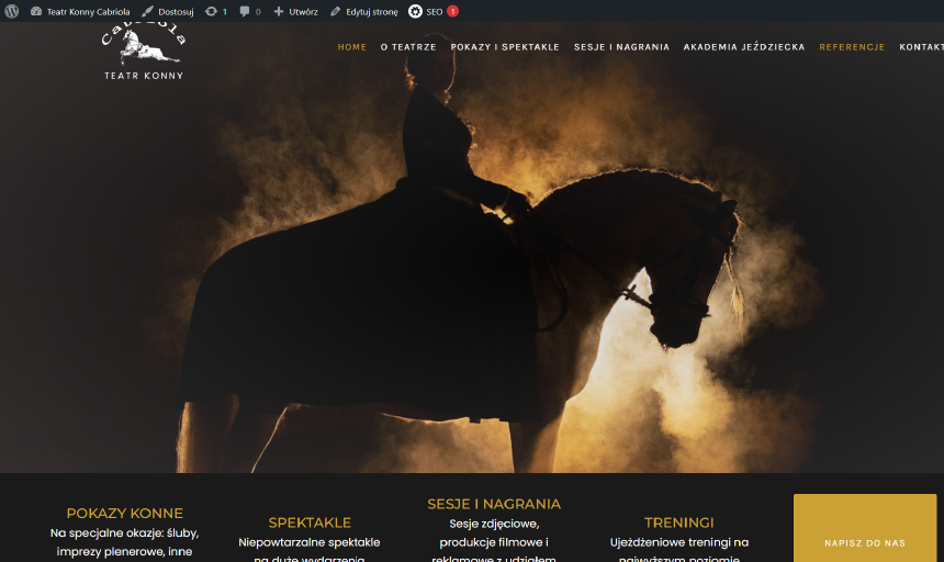 Strona główna Teatru Konnego Cabriola