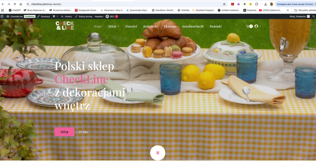Strona główna sklepu internetowego Checkline